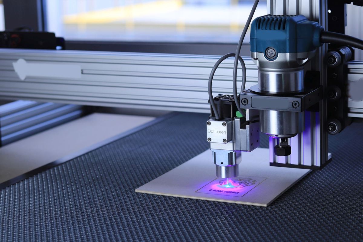 Laser marking a black-text name plate on anodised aluminium